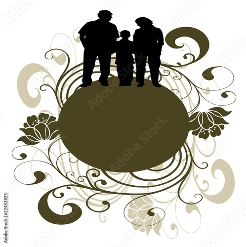 silhouette famille