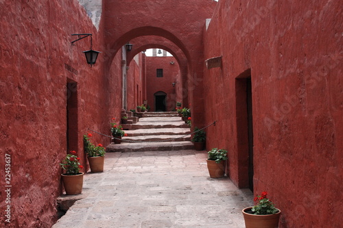 red street in monastery