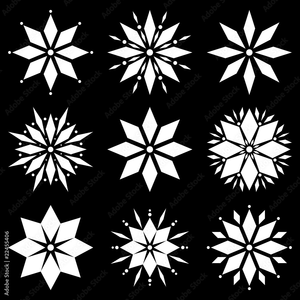 Set of Christmas Stars