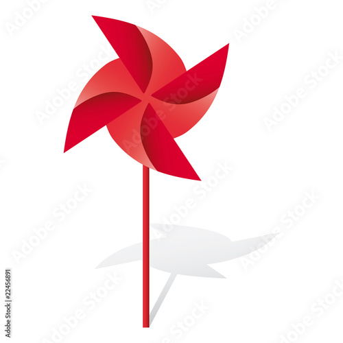 colorful windmill vector origami illustration