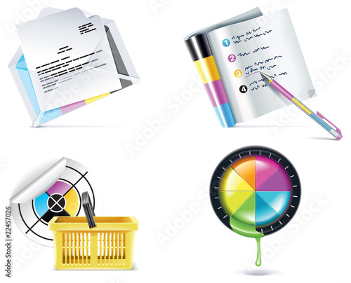 Vector print shop icon set. Part 4