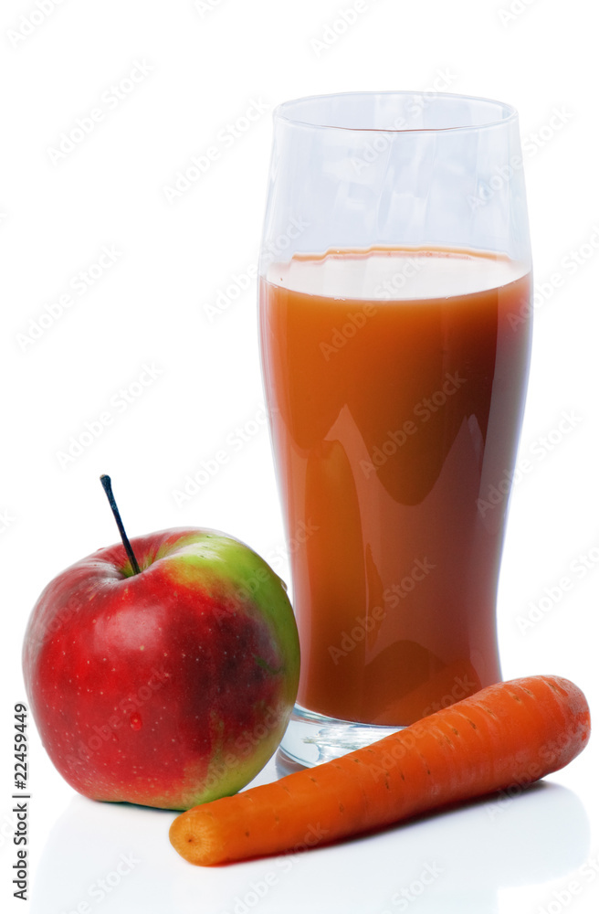 Carrots, apple and juice Carrots, apple and juice