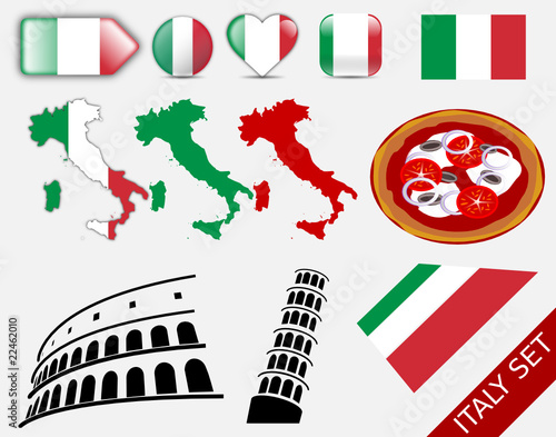 Italy vector set