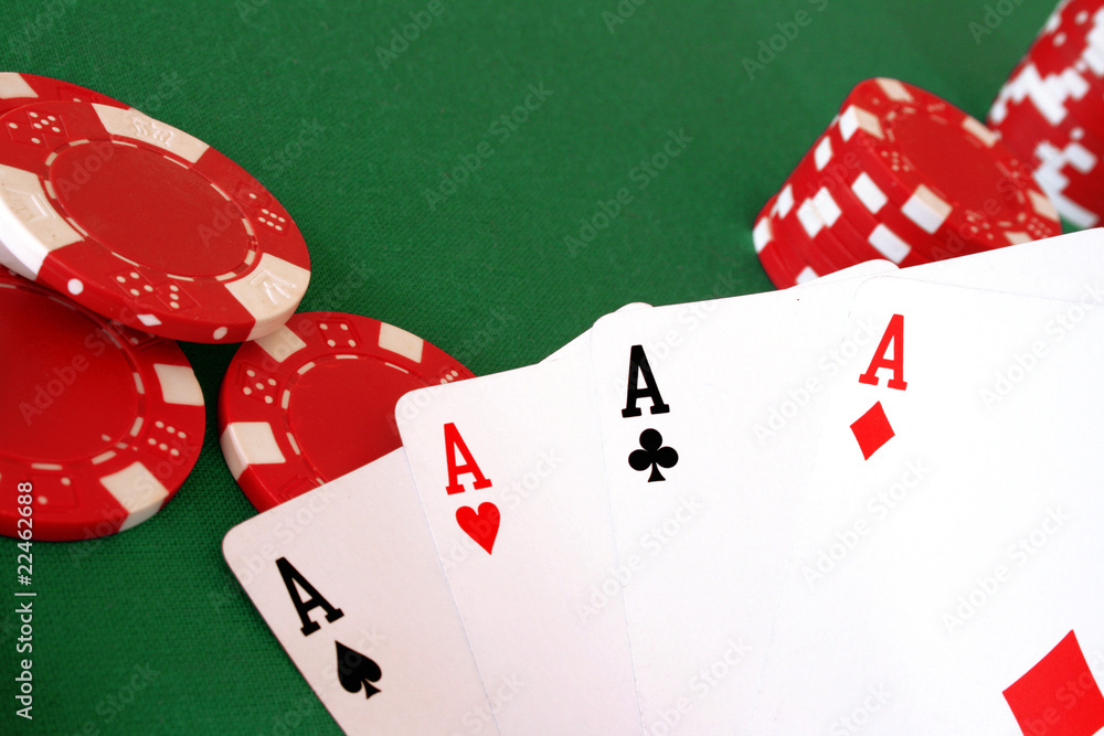 Obraz premium Four aces in hand