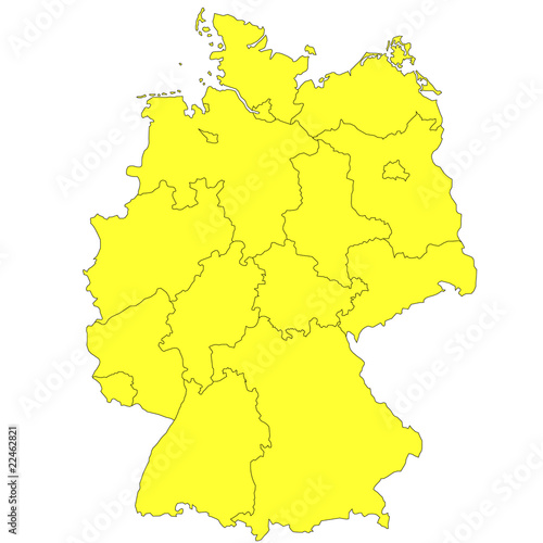 Deutschlandkarte gelb