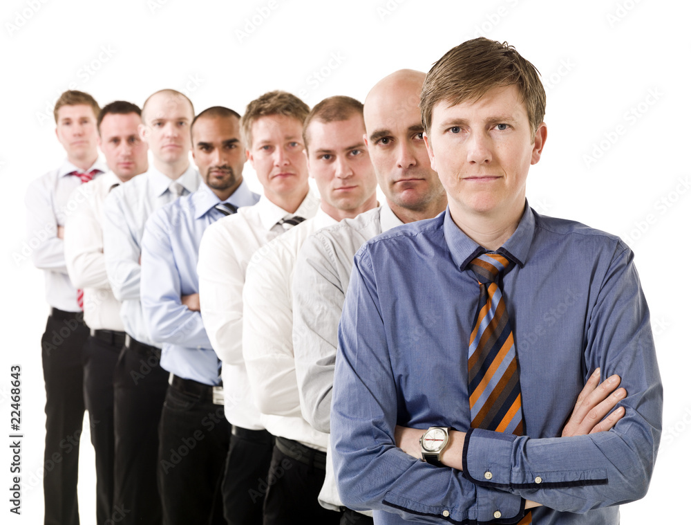Businessmen on a line Businessmen on a line
