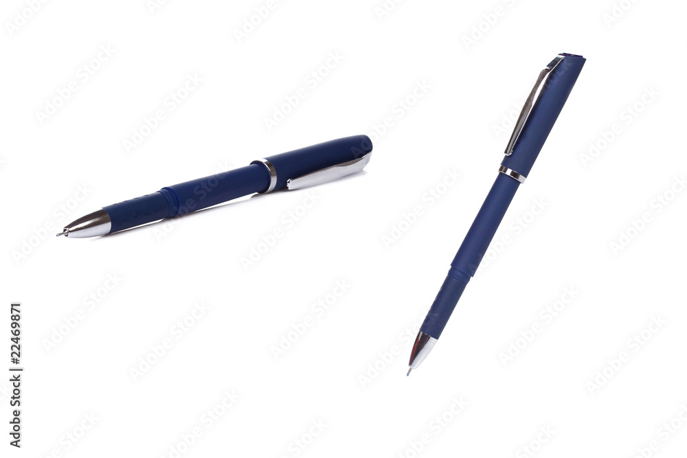 plastic pen at white plastic pen at white