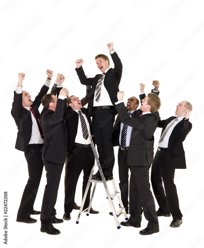 Group of happy businessmen