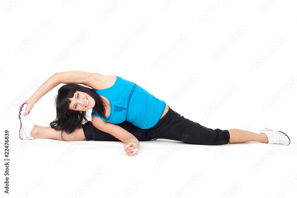 Body stretching sitting on splits Body stretching sitting on splits