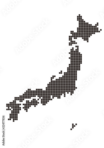 ドットの日本地図