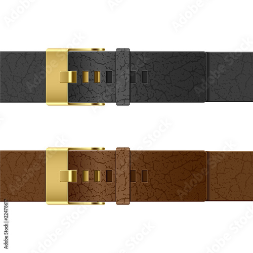 Leather belt. Vector.