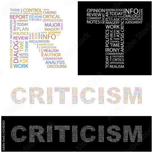 CRITICISM. Wordcloud vector illustration.