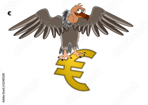 der Geier hat den Euro