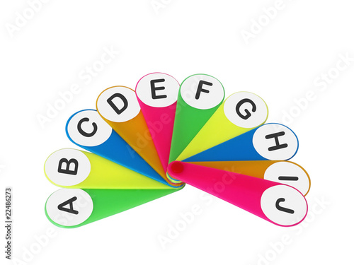 Fan for studying of letters