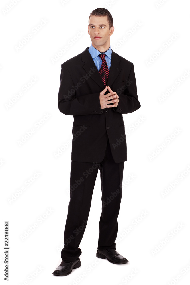 Handsome young business man smiling Handsome young business man smiling