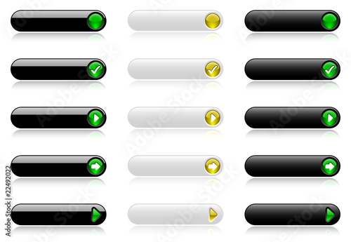 Quadro su tela Web buttons (black and white)