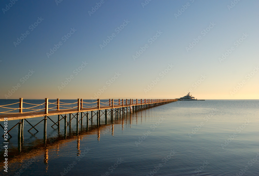 wooden marine pier