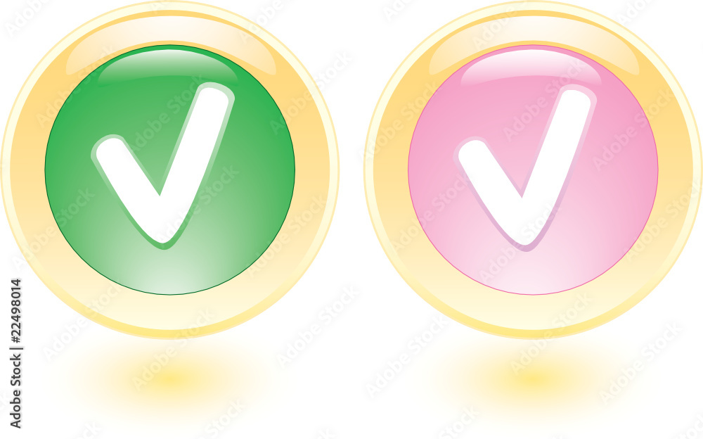 Vector collection icons with check sign Vector collection icons with check sign