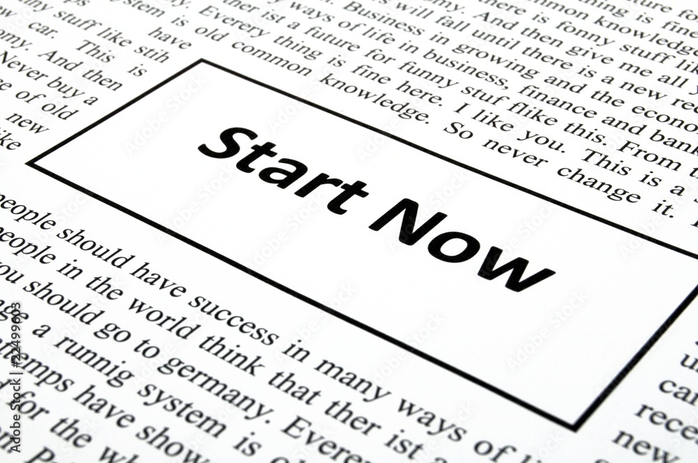 Obraz premium start now