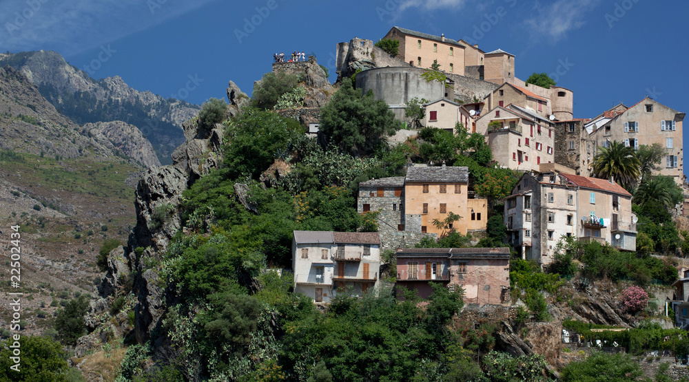 View of Corte, Corsica.