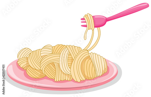 a plate of uncooked pasta with fork
