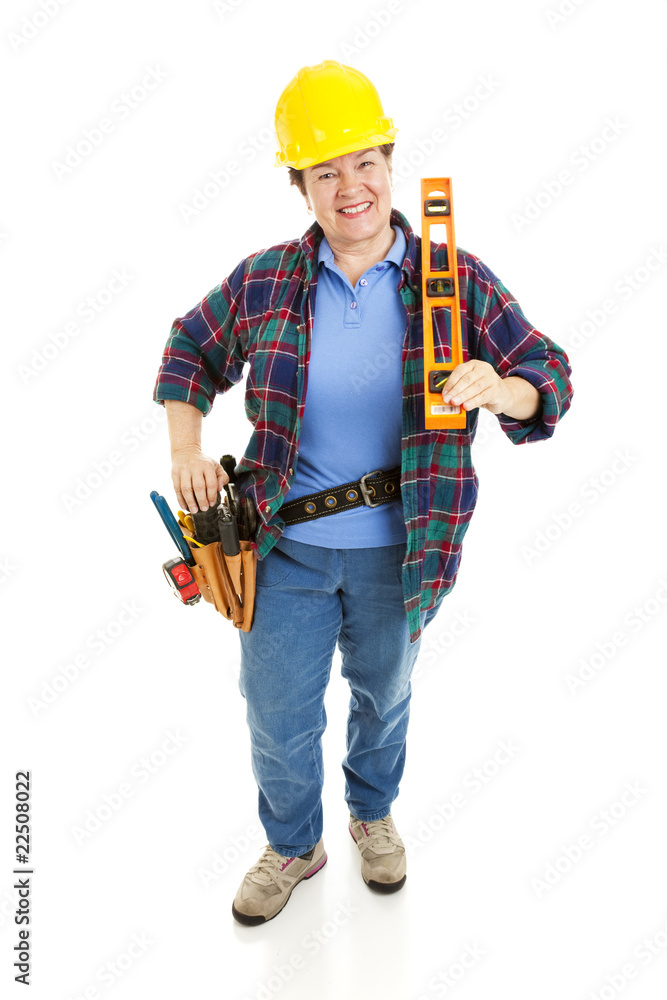 Cheerful Construction Woman