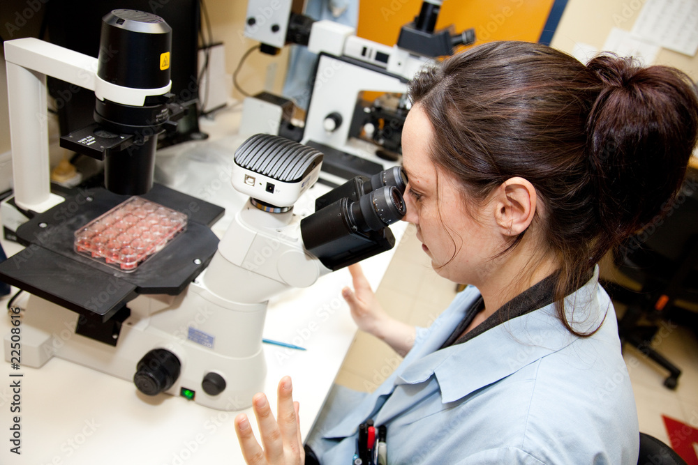 Fototapeta premium Femme en laboratoire