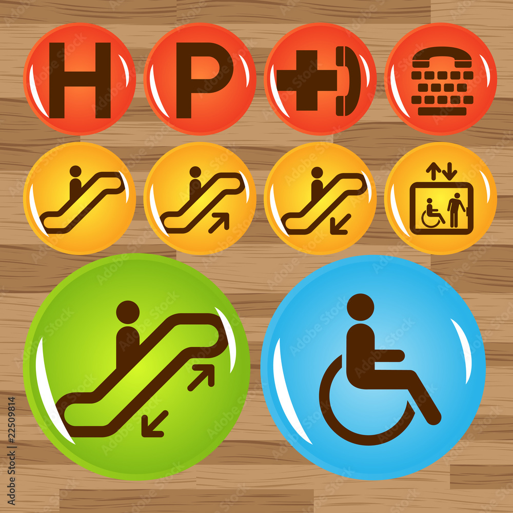 Icons set of service signs vector Icons set of service signs vector