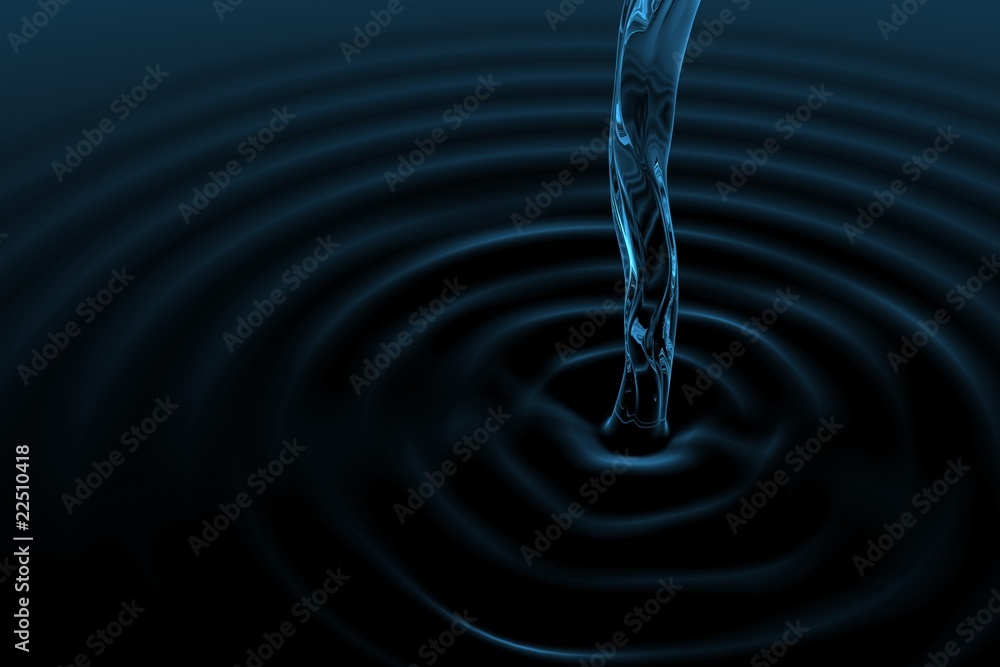 Splash 3D rendered xray blue transparent Splash 3D rendered xray blue transparent