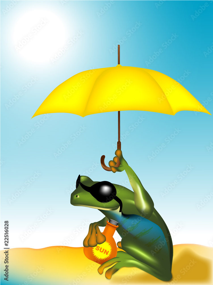 Obraz premium Sonnenfrosch