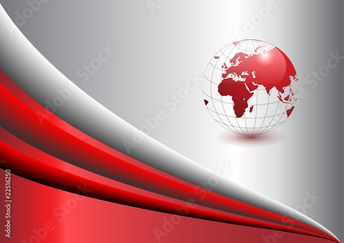 Abstract background with world globe