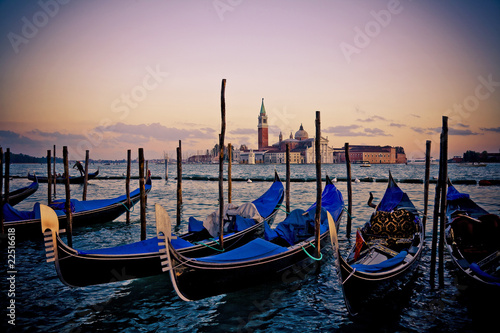 Venetian Gondolas, Venice, Italy © Alex Yeung