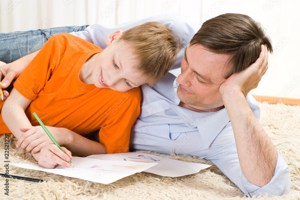 father and son draw father and son draw