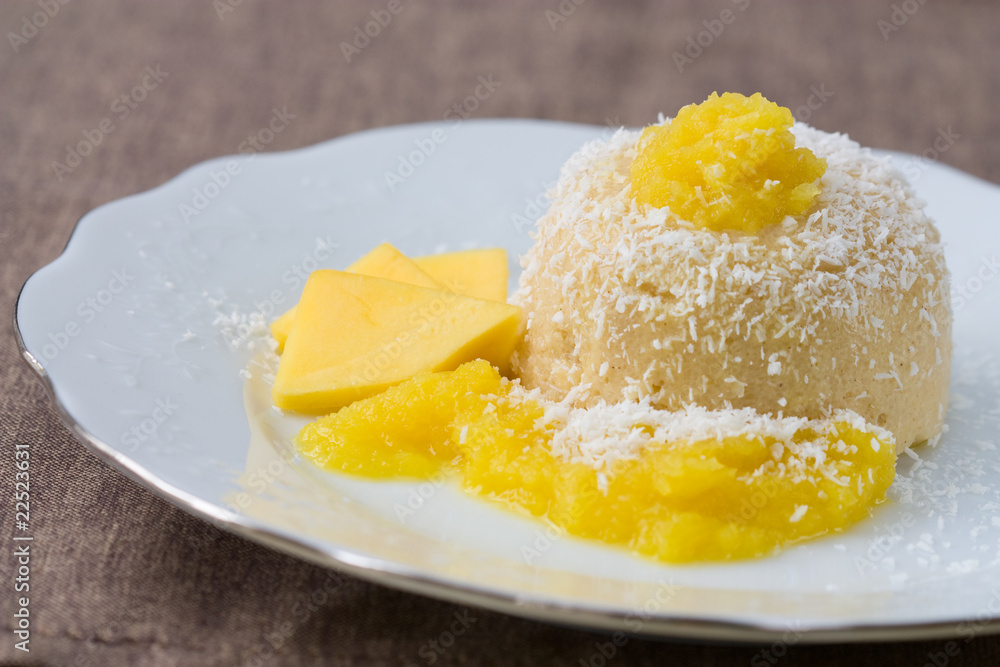 Grießpudding mit Mango Grießpudding mit Mango