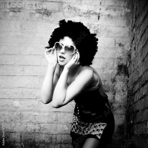 Fashion portrait of a beautiful young sexy woman