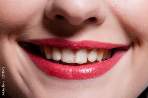 Woman s Smiling Lips