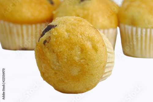 muffins on the white background photo