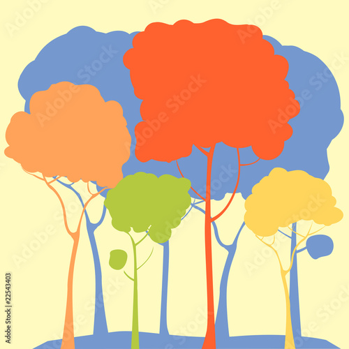 Pastel forest