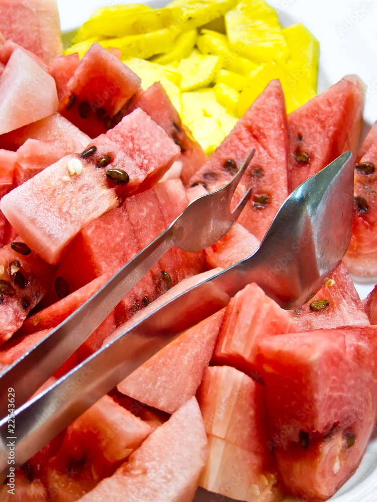 pieces of watermelon