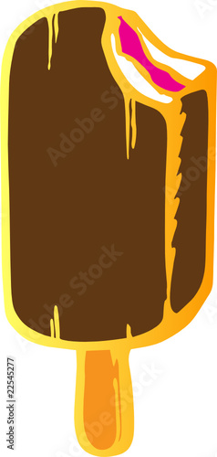 ice cream on stick vector illustration