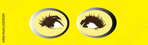 eyes with glasses vector illustration