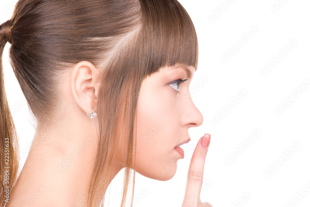 finger on lips finger on lips