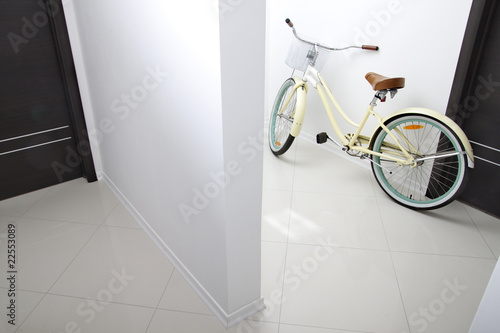 Retro bicycle indoors