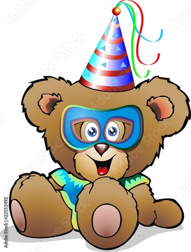 Orso Maschera-Mask Teddy Bear-Ourson Carnaval-Vector-2