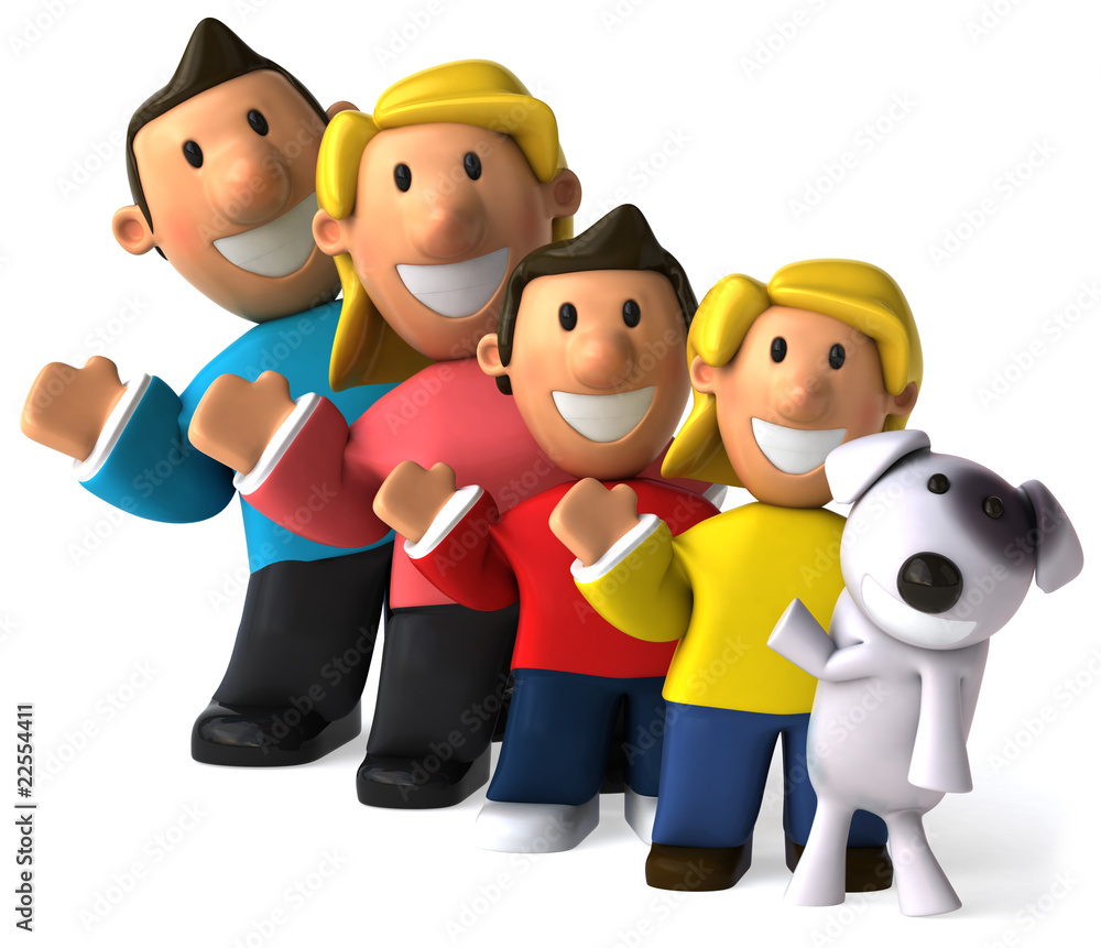 Famille et chien Famille et chien