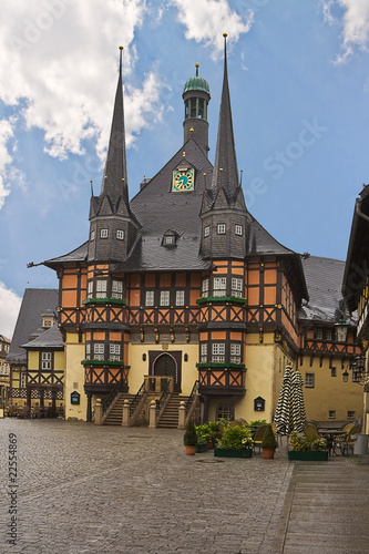 Obraz na płótnie Rathaus Wernigerode w salonie