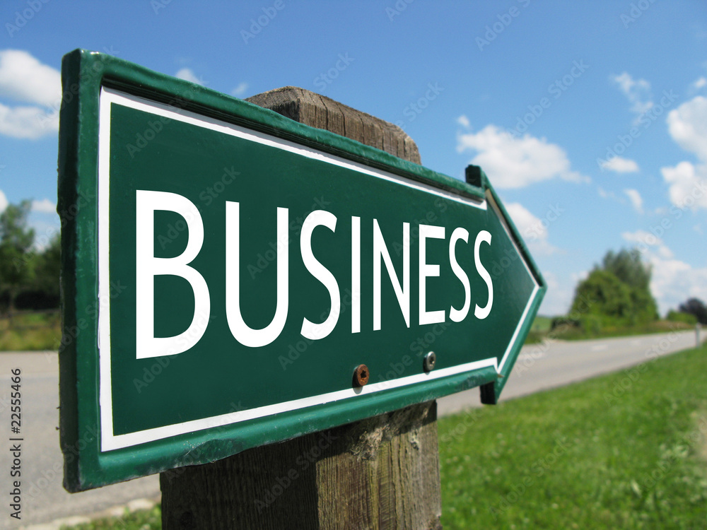 BUSINESS road sign