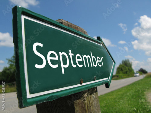 SEPTEMBER road sign