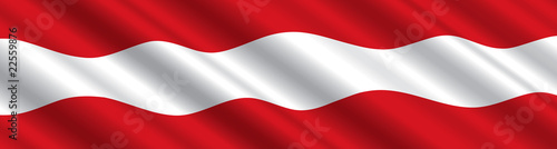 Austrian Flag in the Wind