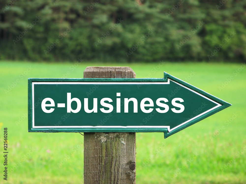E-BUSINESS road sign